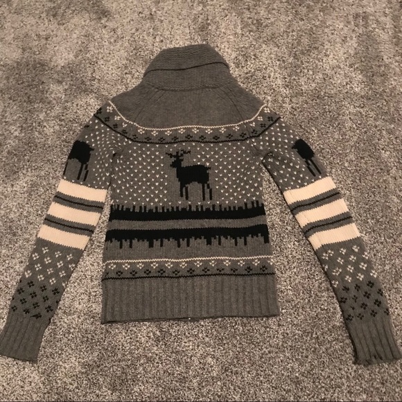 TNA Fair Isle Knit Cardigan Zip